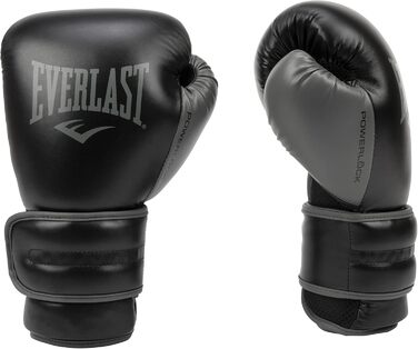 Боксерські рукавички Everlast Powerlock 2R 16oz чорні, універсальні для дорослих