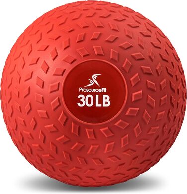 Слэм-м'яч ProsourceFit 5-50 фунтів для кросфіту, кардіо та силових тренувань, гладкий і текстурований, медичний м'яч для фітнесу