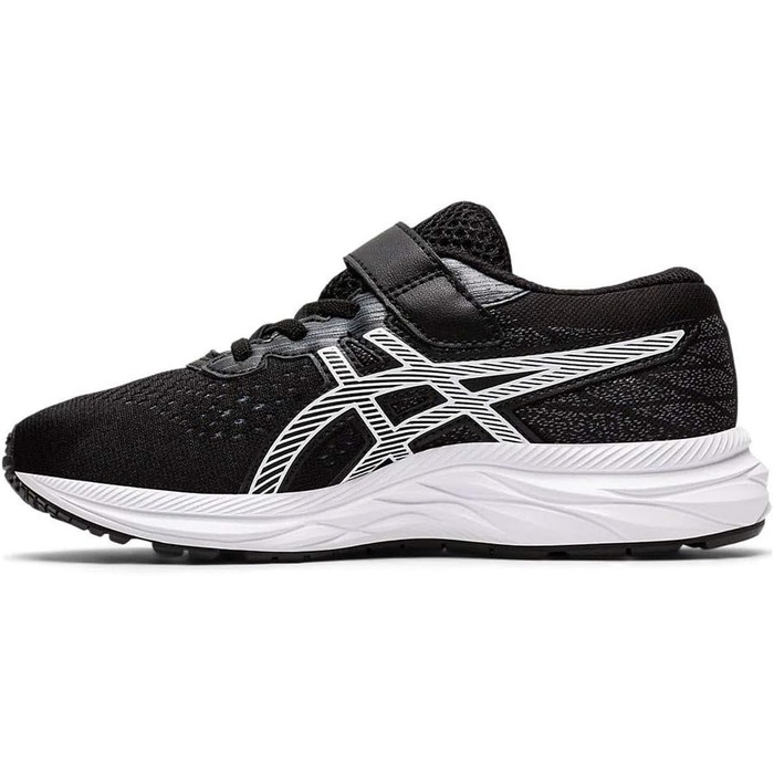 Дитячі кросівки для бігу ASICS Pre Excite 7 PS, чорно-білі, розмір EU 30
