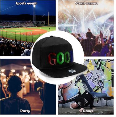 LED-шапка з Bluetooth, шапка з підсвічуванням RGB, для танців, вечірок, риболовлі, прогулянок, захист від сонця