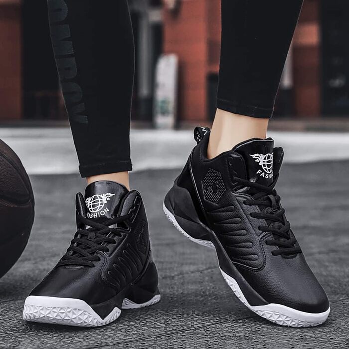 Кросівки баскетбольні чоловічі/жіночі, спортивні, для ходьби, легкі, чорні, з антиковзкою підошвою, зносостійкі