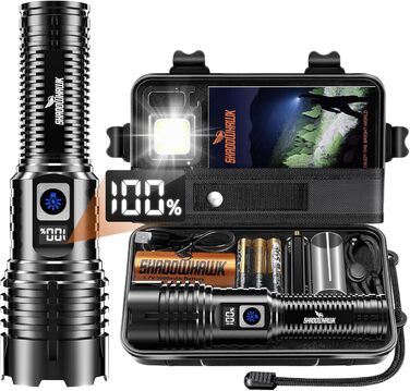 Ліхтар Shadowhawk LED XHM77.2: Тактичний, надпотужний (1000000 люмен), водонепроникний, USB-зарядка, для кемпінгу та надзвичайних ситуацій