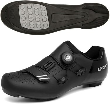 Велосипедні черевики для чоловіків та жінок, MTB, шосе, mountainbike, кросівки, дихаючі, для залу, велоспортивні черевики, Outdoor, Spin, MTB - T2023 (48 EU, Чорний)