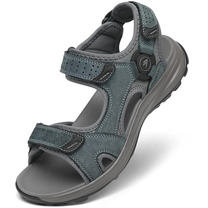 Чоловічі сандалі FLARUT для трекінгу та активного відпочинку, шкіра, сірі, 39 EU