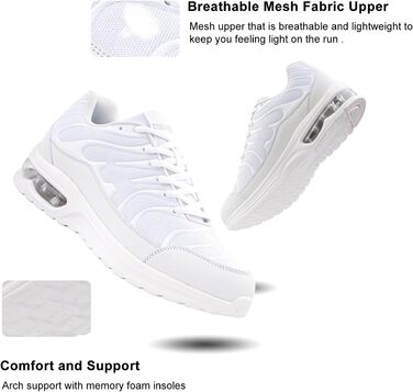 Кросівки Hitmars для бігу та занять спортом: чоловічі та жіночі, білі та чорні, розміри EU 36-48