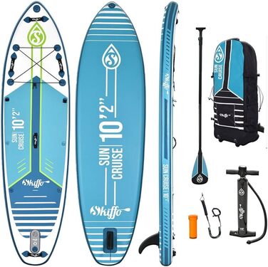 SUP дошка Skiffo Sun Cruise 10'2 – надувна, комплект з веслом, лішем та насосом, 284 л, 310 x 84 x 15 см