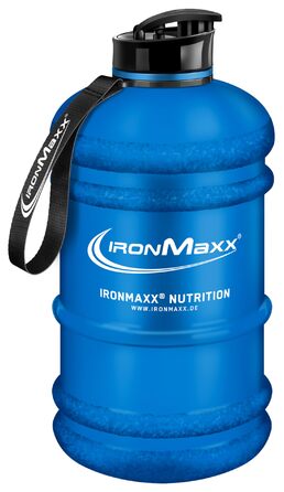 Фляга для води IronMaxx 2200 мл, Frosted Blue (блакитний) | Без BPA та DEHP | З мірною шкалою, не протікає | Різні кольори