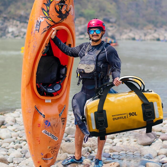 Водонепроникний рюкзак ESONE Dry Bags 90L для каякінгу, подорожей та активного відпочинку (жовтий)