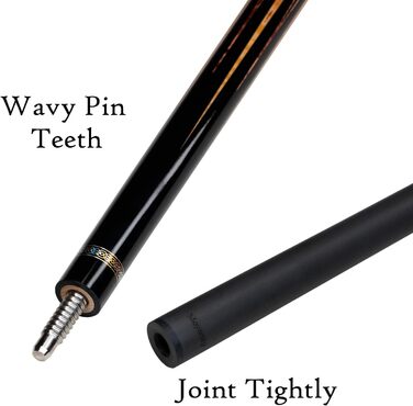 Професійний більярдний кий Moyerely з карбону, 11.8/12.5 мм, низька відбиваність, з чохлом MF1-PU Wrap + подовжувач (MF2-PU Wrap + подовжувач, 12.5 мм)