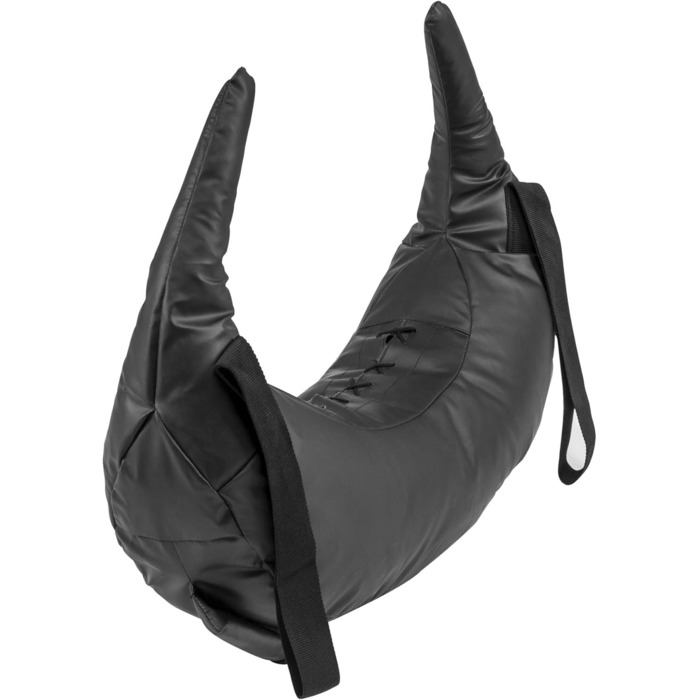 Болгарський мішок GORILLA SPORTS 22,5 кг, 5 ручок, штучна шкіра, чорний – для кросфіту, фітнесу та силових тренувань