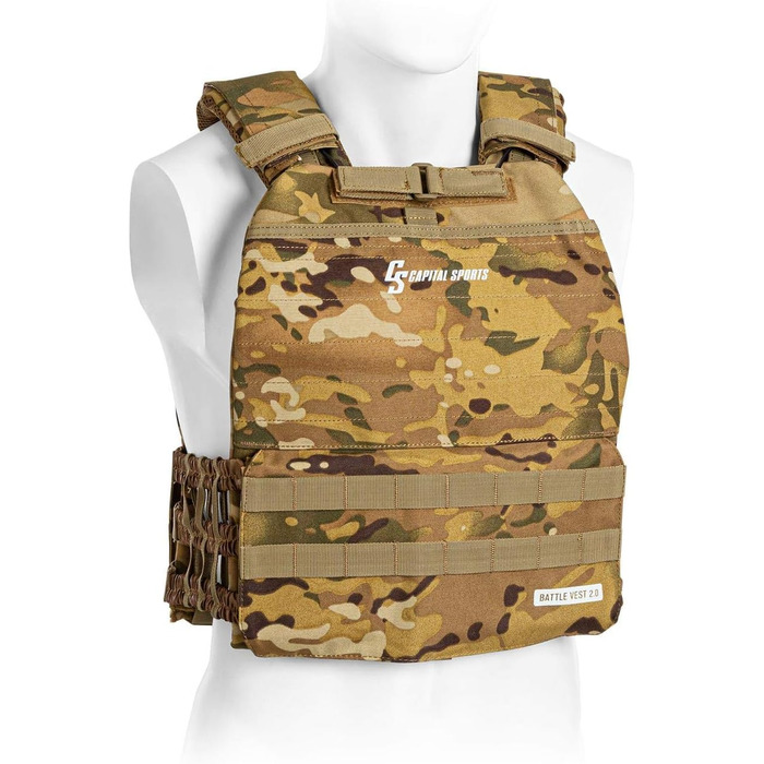 Capital Sports Battlevest 2.0 - Вага жилет для тренувань, 13.2 кг, камуфляж