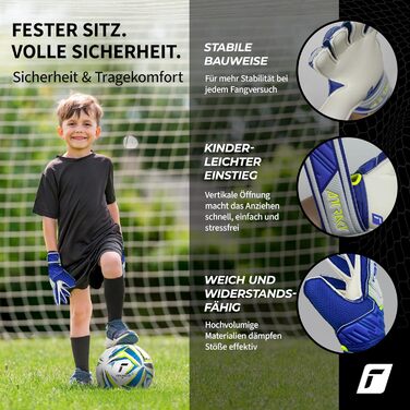 Воротарські рукавички Reusch Attrakt Solid Junior для дітей 5-16 років (Vapor Gray/Deep Blue 6)