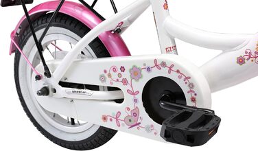 Дитяче велосипед BIKESTAR для дівчаток 3-4 роки | 12-дюймовий класичний велосипед | Рожево-білий велосипед для дітей