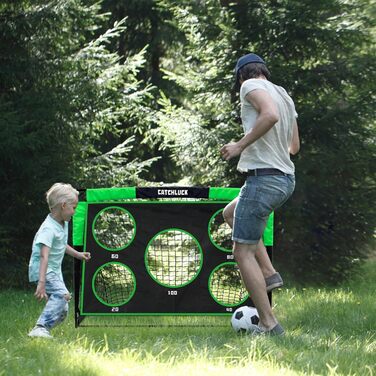 Дитячі футбольні ворота 2 в 1 для саду з лункою та сумкою, штифтами, 120x90x90 см