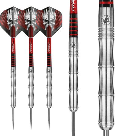 Дартс WINMAU Champions Mervyn King 22г, професійний, вольфрамовий, сталевий наконечник, набір з хвостовиками та оперенням