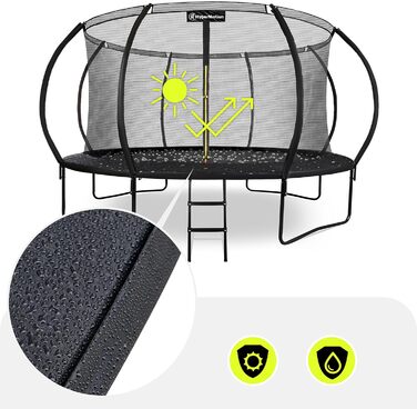 Трамплін гірський Hypermotion Outdoor для дітей 244/305/366/430/487 см - швидковисихаючий, водостійкий, велика пружність, для саду (діаметр 430 см / 14 футів)