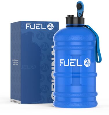 Спортивна пляшка для води Fuel24 Jug 2,2 л з поп-ап кришкою та ручкою, BPA-free, синя