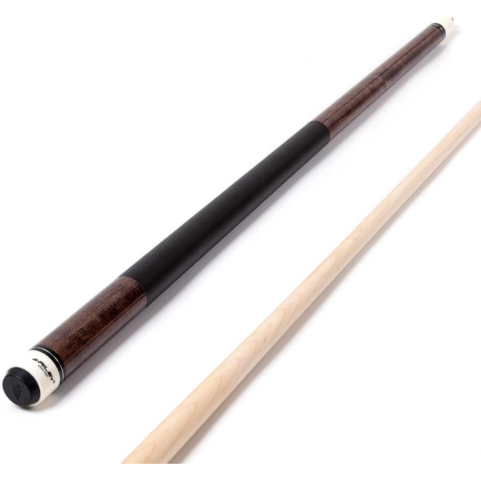 Більярдний кий Riley з ручкою з штучної шкіри, 58 дюймів (147 см), наконечник 13 мм, темне дерев'яне забарвлення, з кейсом