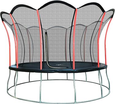 Трамплін Ultrasport Uni-Jump Outdoor для дітей: Ø 140-460 см, до 150 кг, з сіткою, захистом та комплектом для монтажу