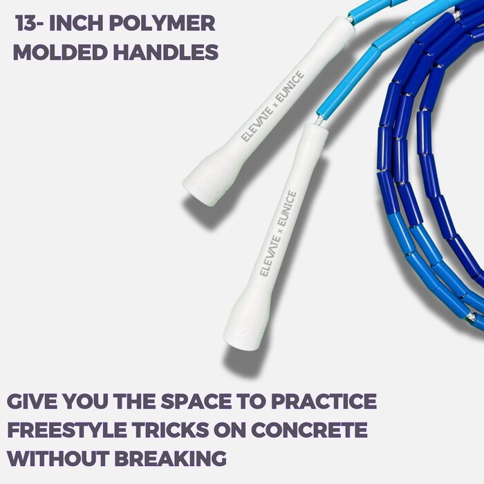 Стрибкове канат Elevate Rope Professionelles Perlen - 3м, регульований, якісні намистини та полішнур - для фрістайлу, кардіо та трюків, підходить для будь-якого рівня та використання в приміщенні/на вулиці
