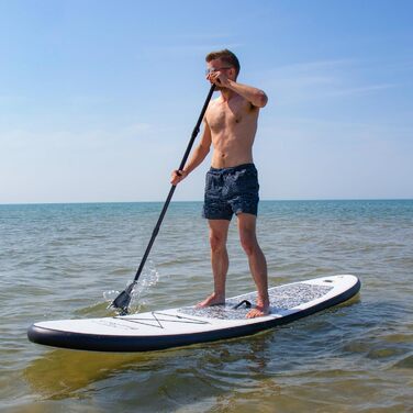 Надувна SUP-дошка FunWater з аксесуарами для дорослих, весло, помпа, рюкзак, ліш, водонепроникна сумка, чорна