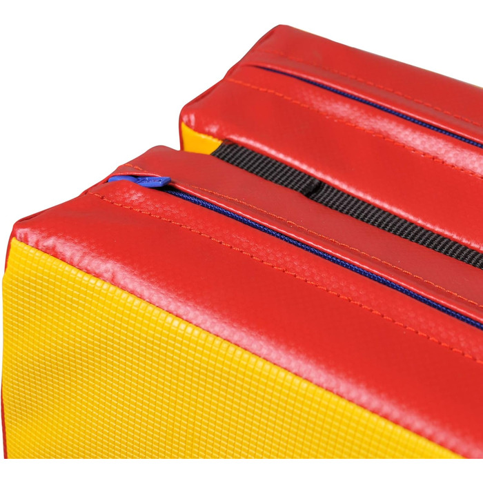 Складаний гімнастичний мат Grevinga Fun 200x100x8 см, жовто-червоний, RG35
