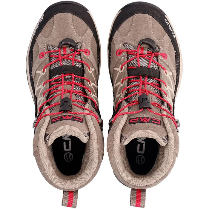 CMP Rigel Mid - Трекінгове взуття для дітей, водонепроникне, 32 EU, кольори Deserto/Carminio