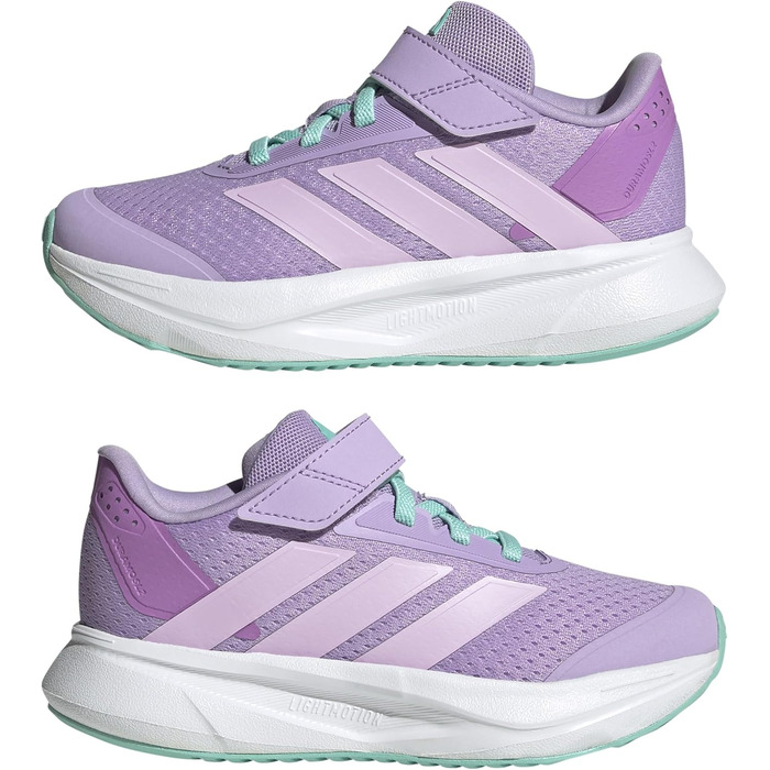 Дитячі кросівки Adidas Duramo SL2 Hook and Loop - унісекс, 34 EU, кольори: Powder Plum, Ice Lavender, Flash Aqua