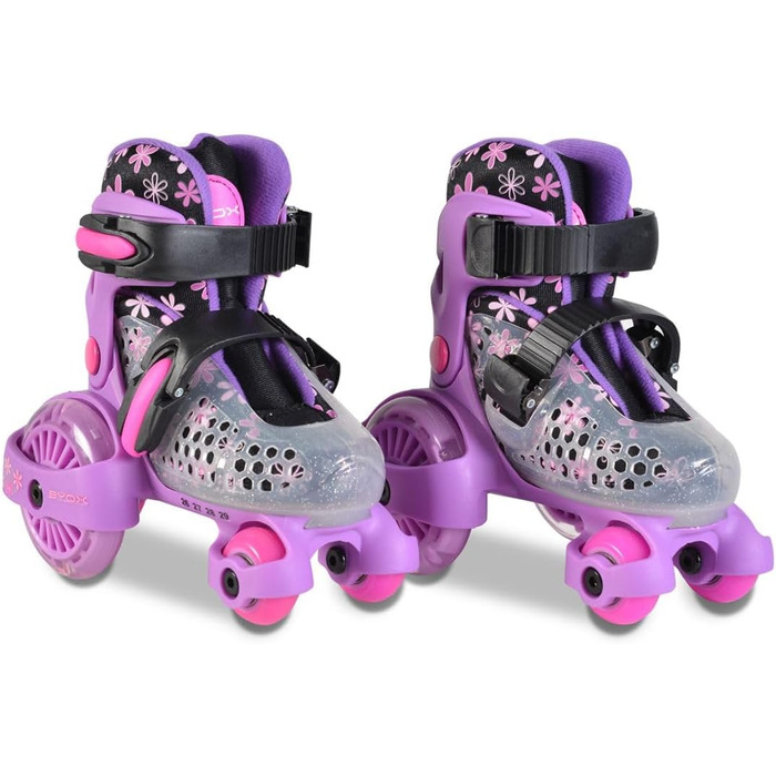 Ролики Beetle XS 26-29, PU-колеса, підшипники ABEC-5, стопор задній фіолетовий