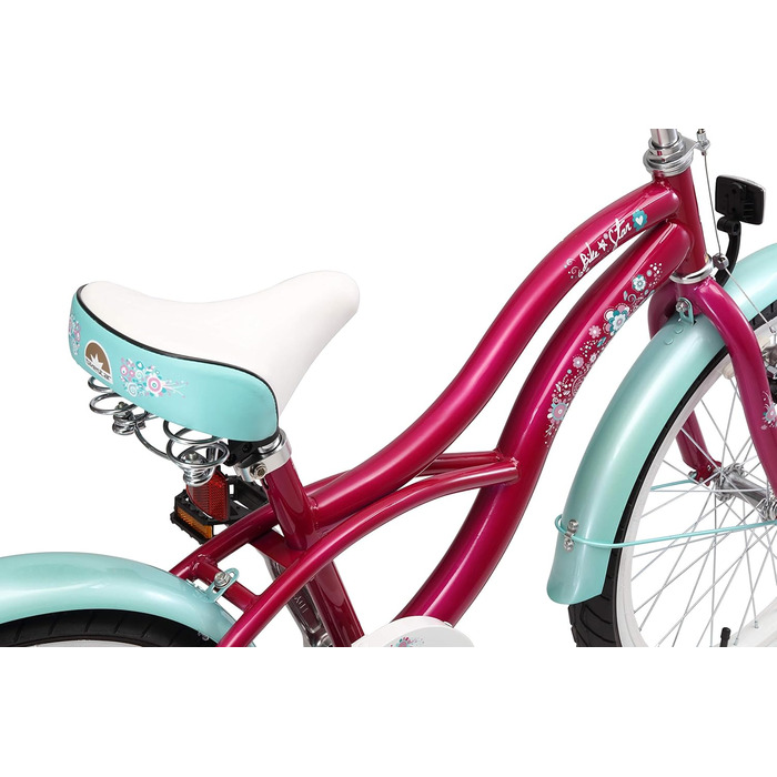Дитячий велосипед BIKESTAR 20/24 дюйми для хлопчиків та дівчаток від 6 років | Велосипед круїзер | Тест без ризику (фіолетовий)