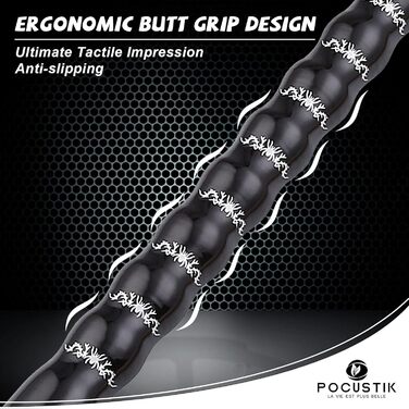 Набір більярдних київ POCUSTIK (2 шт.), 58'' - набір для дорослих, ергономічні киї для більяру, для дому, з канадського клена, чорний/червоний