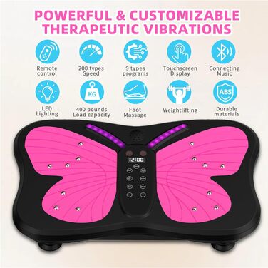 Вібраційна платформа QEIFEII для тренувань всього тіла, побудови м'язів та формування фігури. 200 швидкостей, вантажопідйомність 180 кг