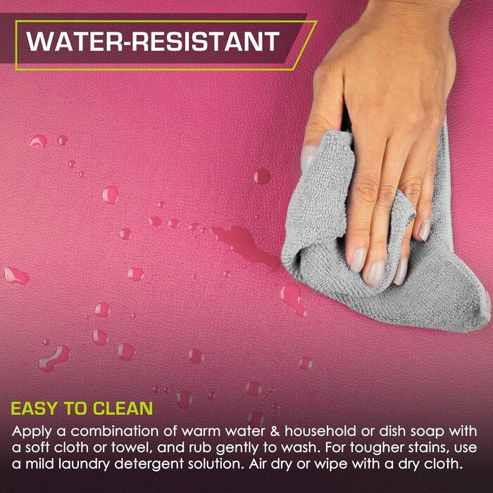 Тренувальний килимок ProsourceFit трьохшаровий, 183x61 см, з ручками, для гімнастики, MMA, йоги, розтяжки, рожевий