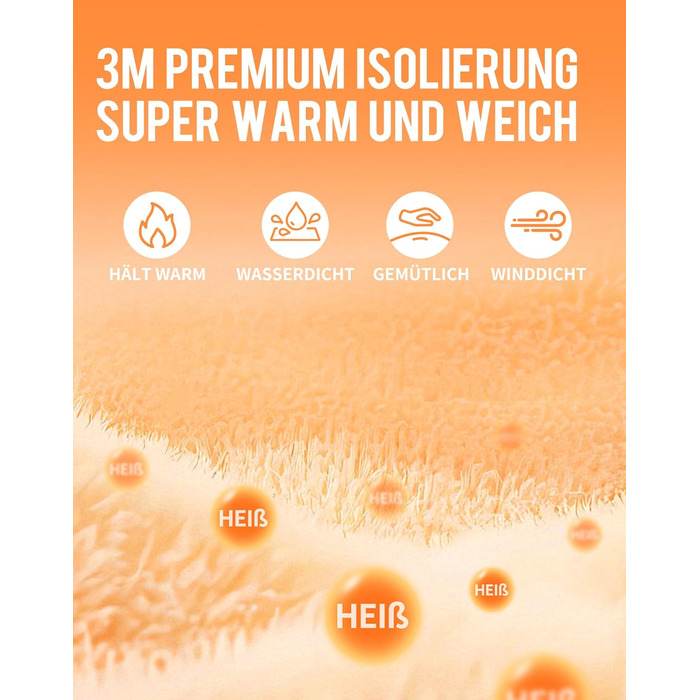 Водонепроникні зимові рукавички для чоловіків та жінок, теплі термо-рукавички для велосипеда з сенсорним екраном, з плюшевою підкладкою, вітронепроникні та неслизькі для катання на лижах, активного відпочинку, бігу та піших прогулянок, чорний колір, розмі