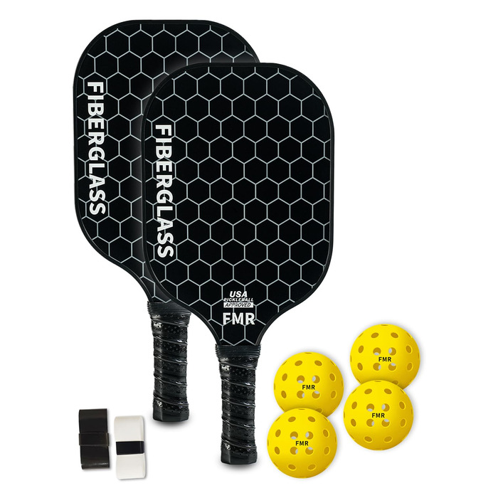 Набір для піклболу FMR: 2 ракетки з фібергласу, 4 м'ячики, сумка (USAPA)