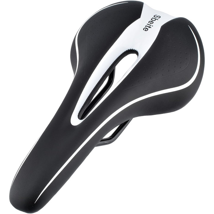 Сідло для гірського велосипеда Robuster (чорно-біле)