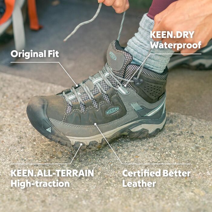 Черевики для туризму Keen Targhee III Mid WP, 41 EU, білий/Boysenberry