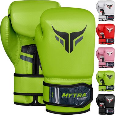 Дитячі боксерські рукавички Mytra Fusion 8oz для тренувань, MMA, кікбоксингу, зелені
