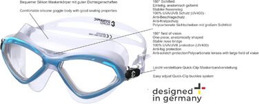 Окуляри для плавання Endurance: Антифог, Антиподряпини, UV400, Панорамний огляд (Aqua/Прозорі)