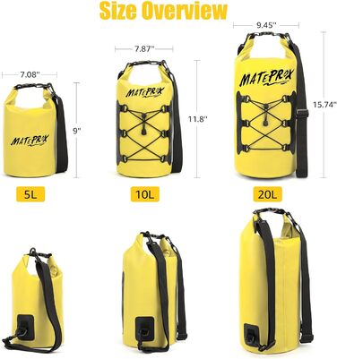 Водонепроникний мішок Dry Bag Mateprox 10L - міцний, надійний, для плавання, кемпінгу