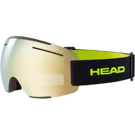 Лижні окуляри HEAD F-lyt, унісекс, лінза lime/чорна, захист від ультрафіолету, для дорослих