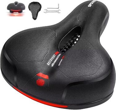 Зручний велосипедний сідло Cloud Comfort Pro: ергономічний, з подвійною амортизацією, Memory Foam та світловідбиваючими смугами