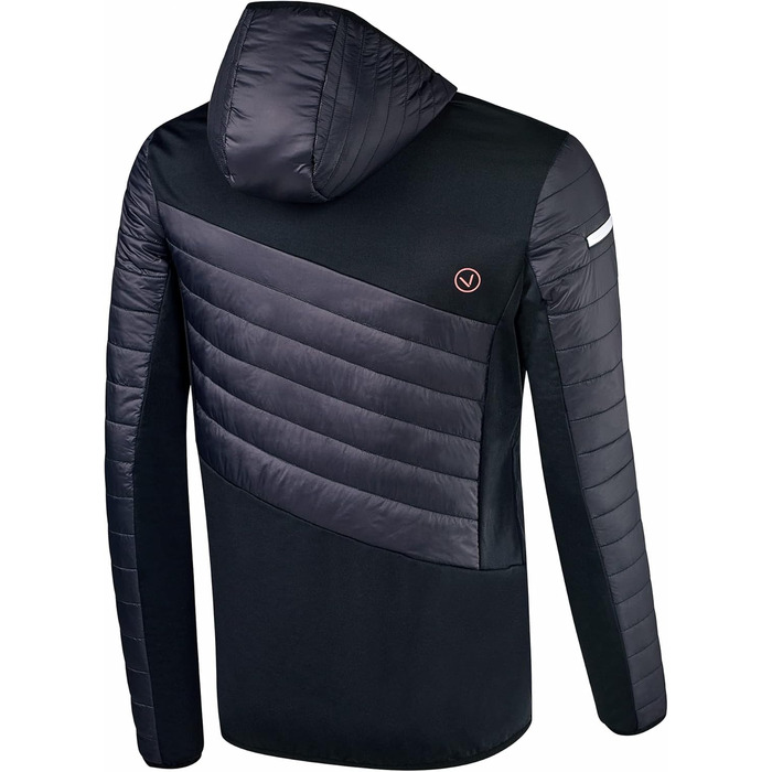 Чоловіча лижна куртка Black Crevice для гірських походів, тепла зимова куртка з нейлону, водонепроникна та вітрозахисна, з високою свободою рухів, чорно-біла (S, чорний)