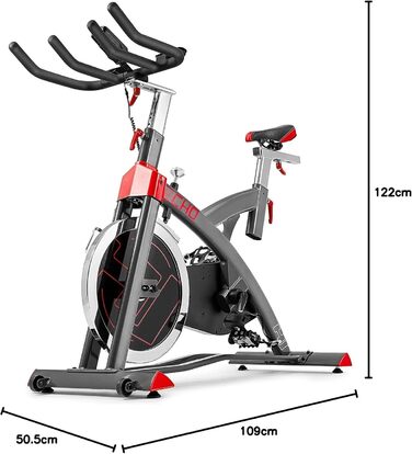 Велотренажер Hop-Sport HS-055IC Echo для дому, ланцюговий привід, пульсометри, регульовані ніжки