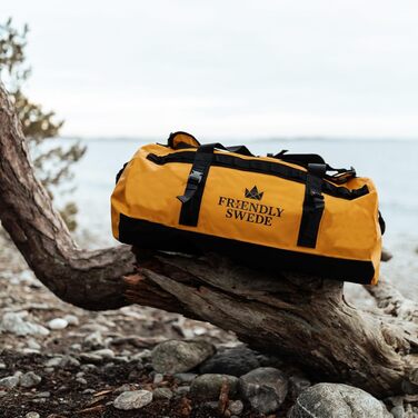 Водонепроникна сумка-рюкзак The Friendly Swede Sandhamn Dry Bag (90л, жовта) — гермомешок для спорту та подорожей