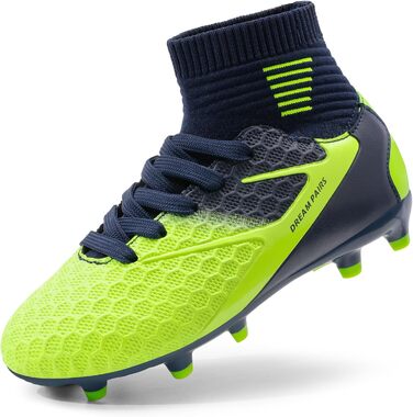 ДREAM PAIRS Футбольні черевики для дітей, унісекс, розмір EUR 36, темно-синій/неоновий зелений