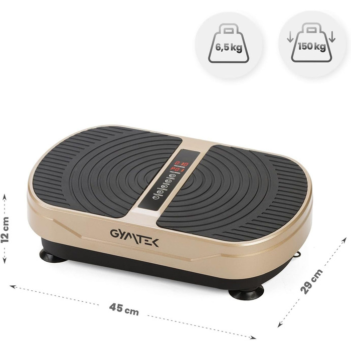 Платформа вібраційна Gymtek Gold XP300 для дому – 99 рівнів, 5 програм, Touchscreen. Для схуднення, спалювання жиру та нарощування м'язів.