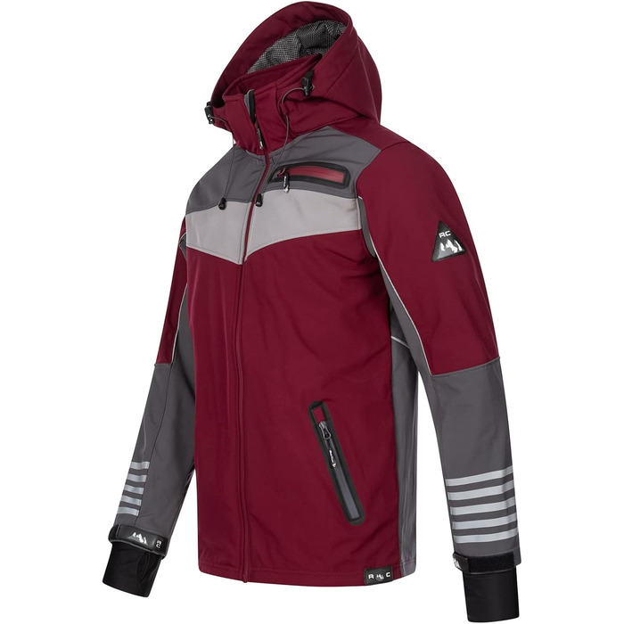 Чоловіча куртка-софтшелл Rock Creek Outdoor H-288 для активного відпочинку, вино-червона