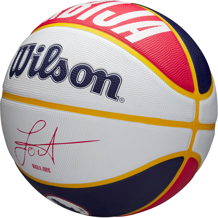 Баскетбольний м’яч Wilson №7, синьо-жовтий, універсальний