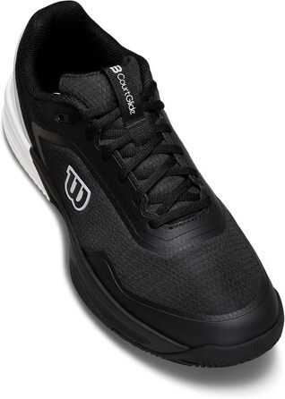 Тенісні кросівки Wilson Courtglide Schwarz WRS339790 (42 EU, Широкий розмір, Чорно-білі)